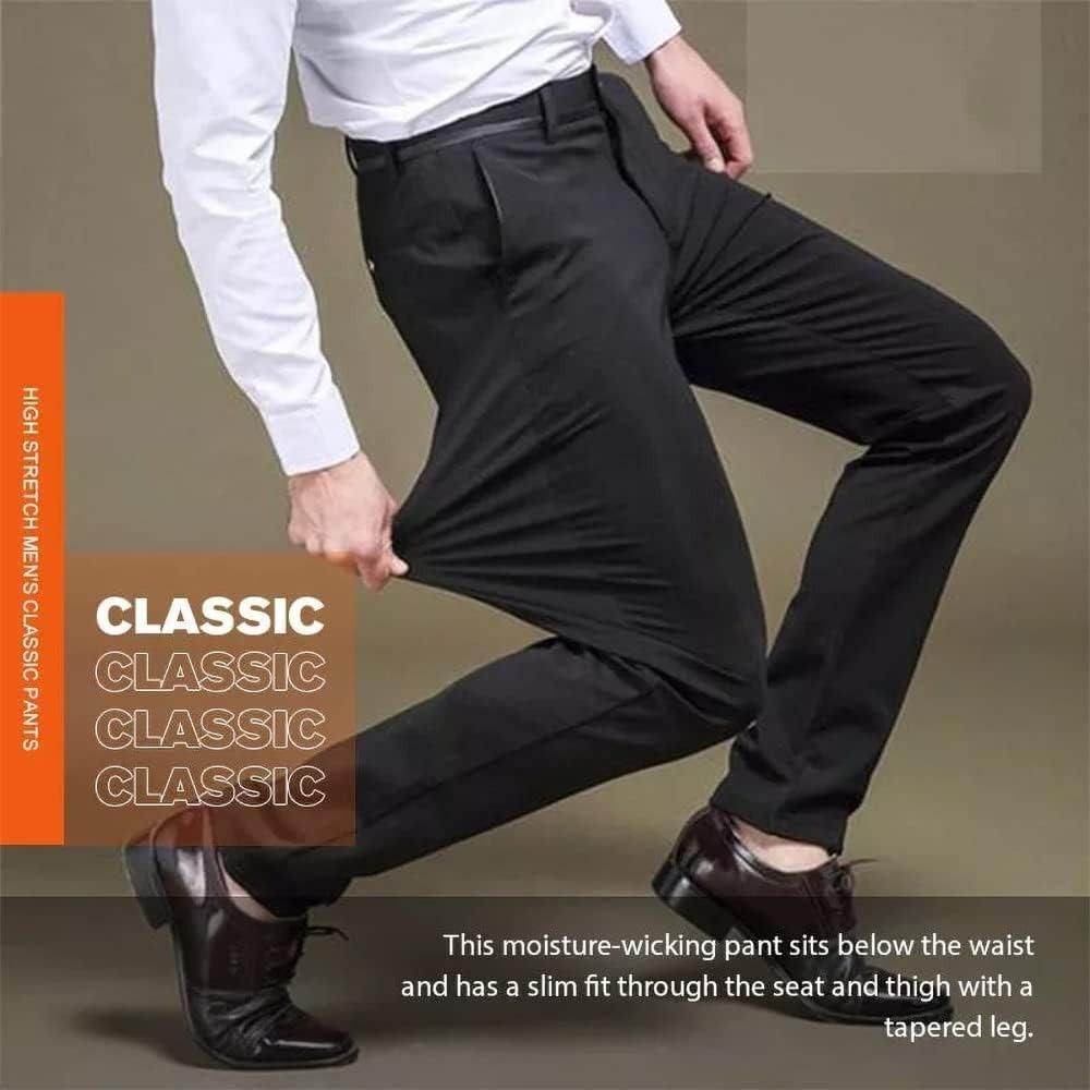 High Elasticity Men's Classic Pants 3Pack - Shopper Square