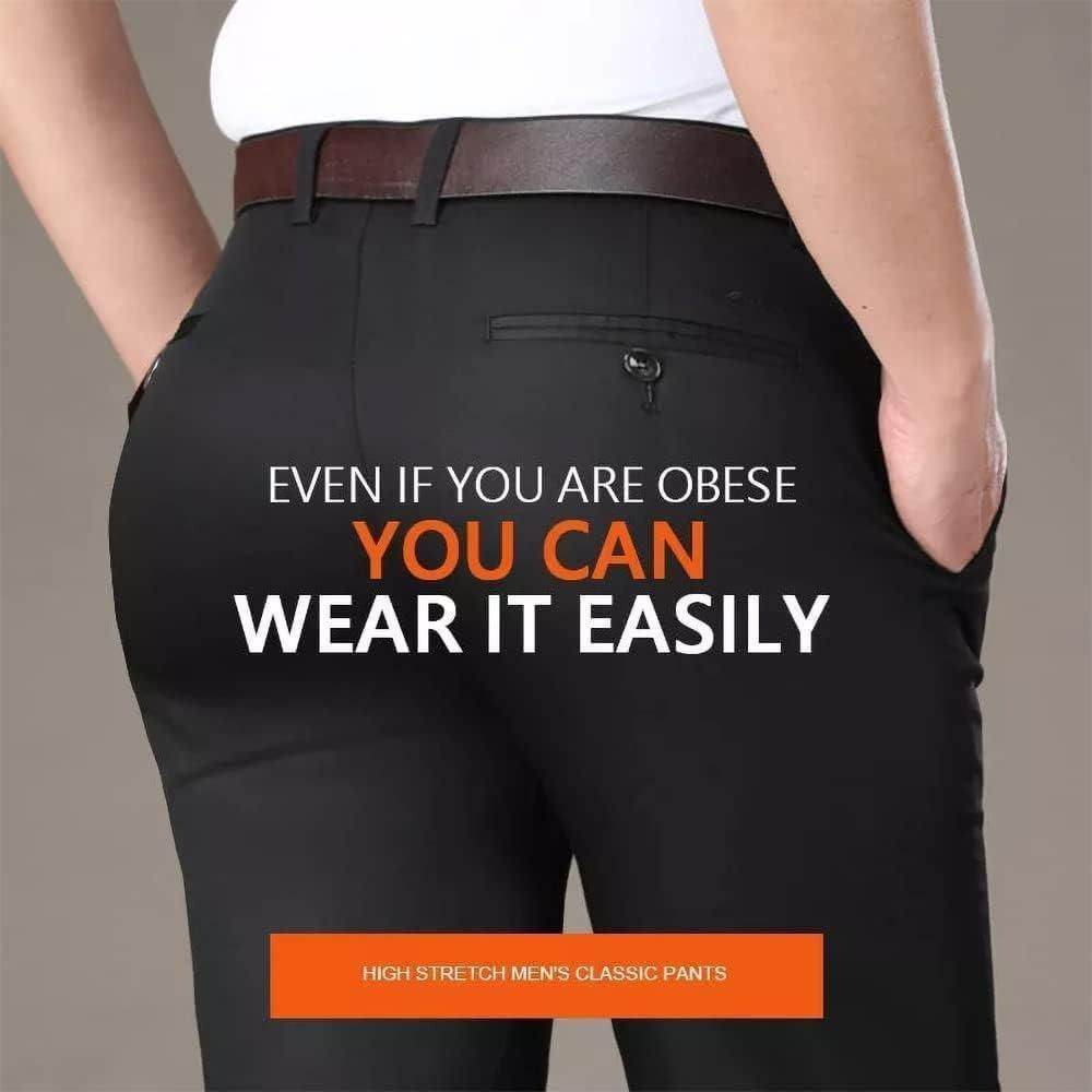 High Elasticity Men's Classic Pants 3Pack - Shopper Square